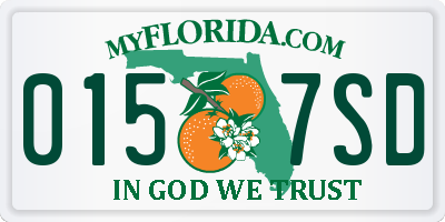 FL license plate 0157SD