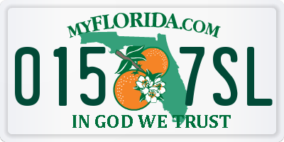 FL license plate 0157SL