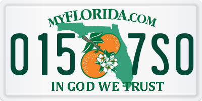 FL license plate 0157SO