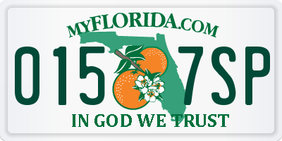 FL license plate 0157SP