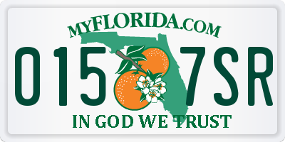 FL license plate 0157SR