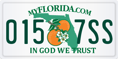 FL license plate 0157SS