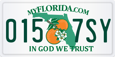 FL license plate 0157SY