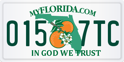 FL license plate 0157TC