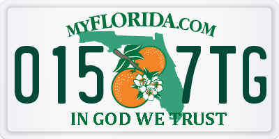FL license plate 0157TG