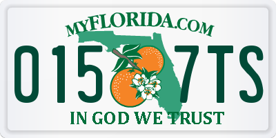FL license plate 0157TS