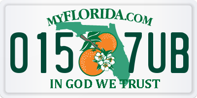 FL license plate 0157UB