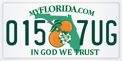 FL license plate 0157UG