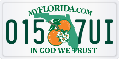 FL license plate 0157UI