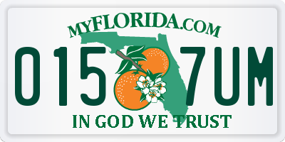 FL license plate 0157UM