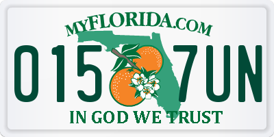 FL license plate 0157UN