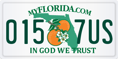 FL license plate 0157US