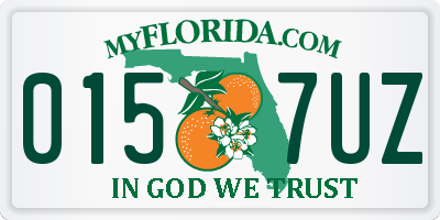 FL license plate 0157UZ