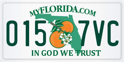 FL license plate 0157VC