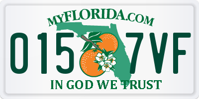FL license plate 0157VF
