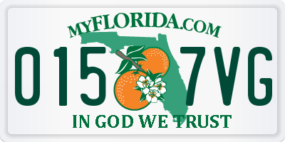 FL license plate 0157VG