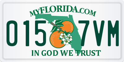 FL license plate 0157VM