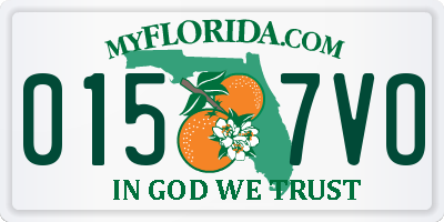 FL license plate 0157VO