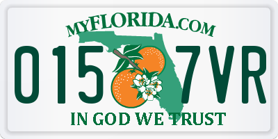 FL license plate 0157VR