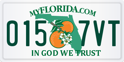 FL license plate 0157VT
