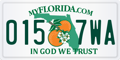 FL license plate 0157WA