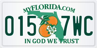 FL license plate 0157WC