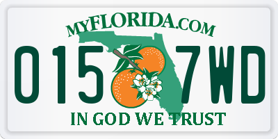 FL license plate 0157WD