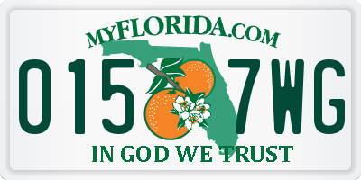 FL license plate 0157WG