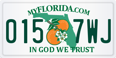 FL license plate 0157WJ