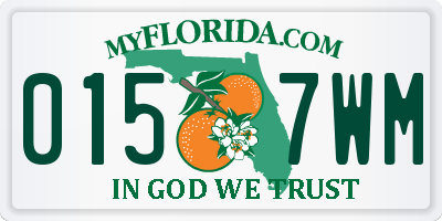 FL license plate 0157WM