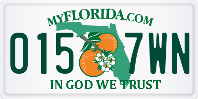 FL license plate 0157WN
