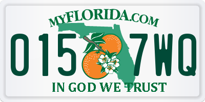 FL license plate 0157WQ