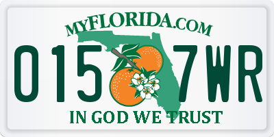 FL license plate 0157WR