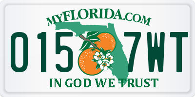 FL license plate 0157WT