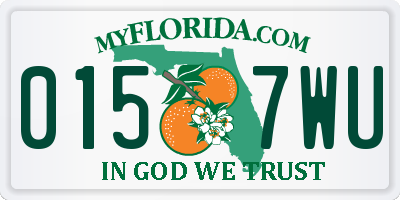 FL license plate 0157WU
