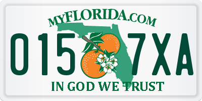 FL license plate 0157XA