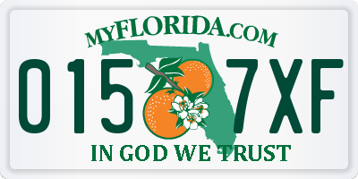 FL license plate 0157XF