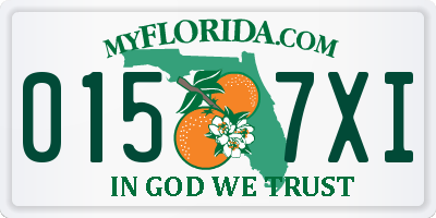 FL license plate 0157XI