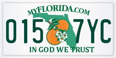 FL license plate 0157YC