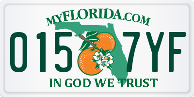 FL license plate 0157YF