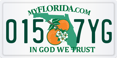 FL license plate 0157YG