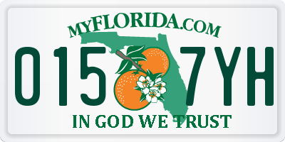 FL license plate 0157YH