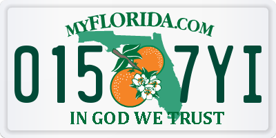 FL license plate 0157YI