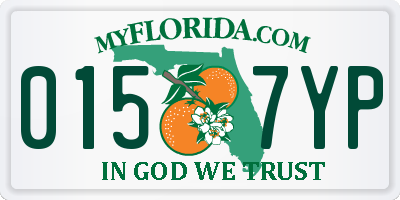 FL license plate 0157YP