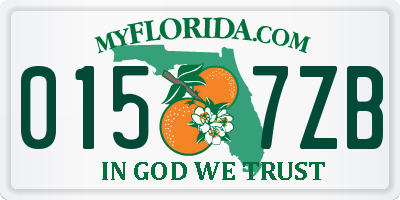 FL license plate 0157ZB