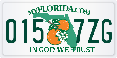 FL license plate 0157ZG