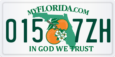 FL license plate 0157ZH