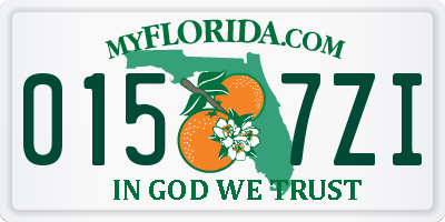 FL license plate 0157ZI