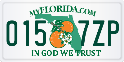 FL license plate 0157ZP