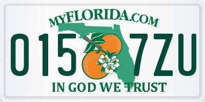 FL license plate 0157ZU